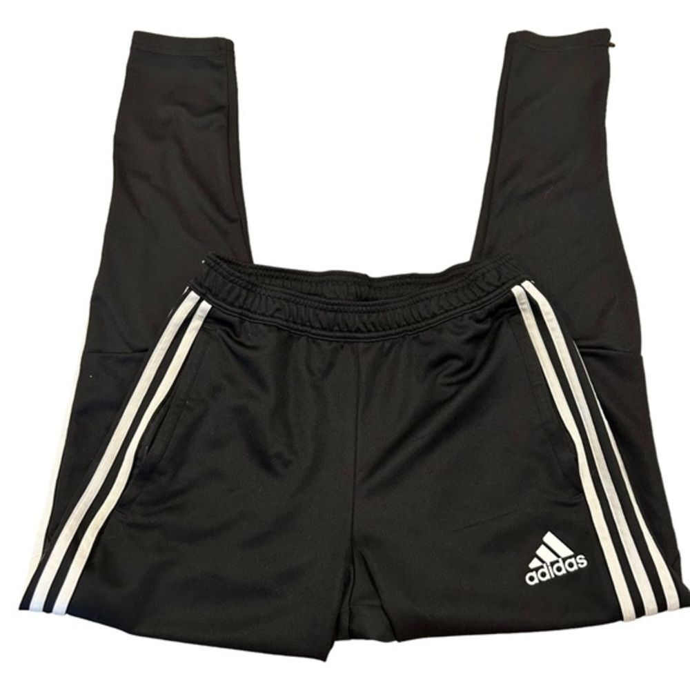 Adidas Black White Polyester Track Jogger Pants S‎